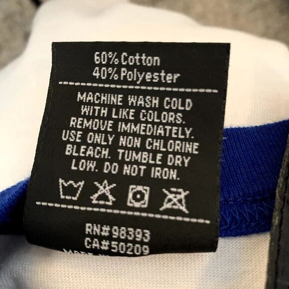 Easton‎ White and Blue BOY'S Crew Neck "Baseball Style" Tee Shirt - Size M - Picture 4 of 4